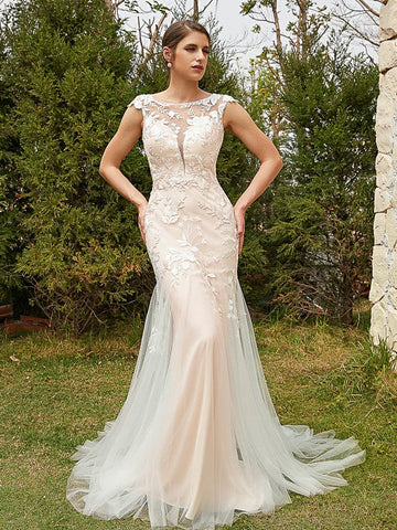 Wedding Dresses Lace Applique Sweep Train Sweetheart Neckline Bridal Gowns Corset Back Vestidos De Novia