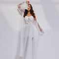 Sequined appliques bridal shower robe size chart