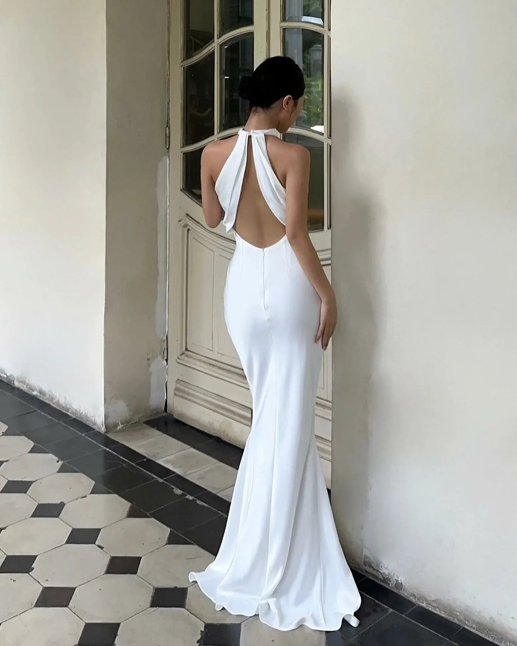 Modern Mermaid Wedding Dress Trend Sexy Customized Women Sexy Bride Dress Halter Neck Elegant Bride Dress For Wedding Party