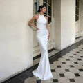 Modern Mermaid Wedding Dress Trend Sexy Customized Women Sexy Bride Dress Halter Neck Elegant Bride Dress For Wedding Party
