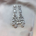 Luxury AAA Zircon Bridal Earrings Cubic Zirconia Wedding - side view