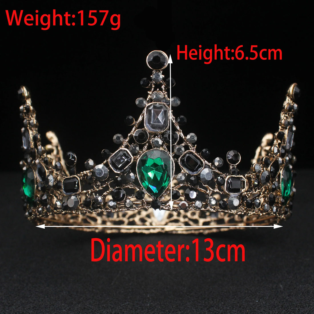 Vintage Crystal Tiara Crown Baroque Diadem Bridal Wedding Luxury Head Jewelry Accessories For Women/Men Pageant Prom Headpiece