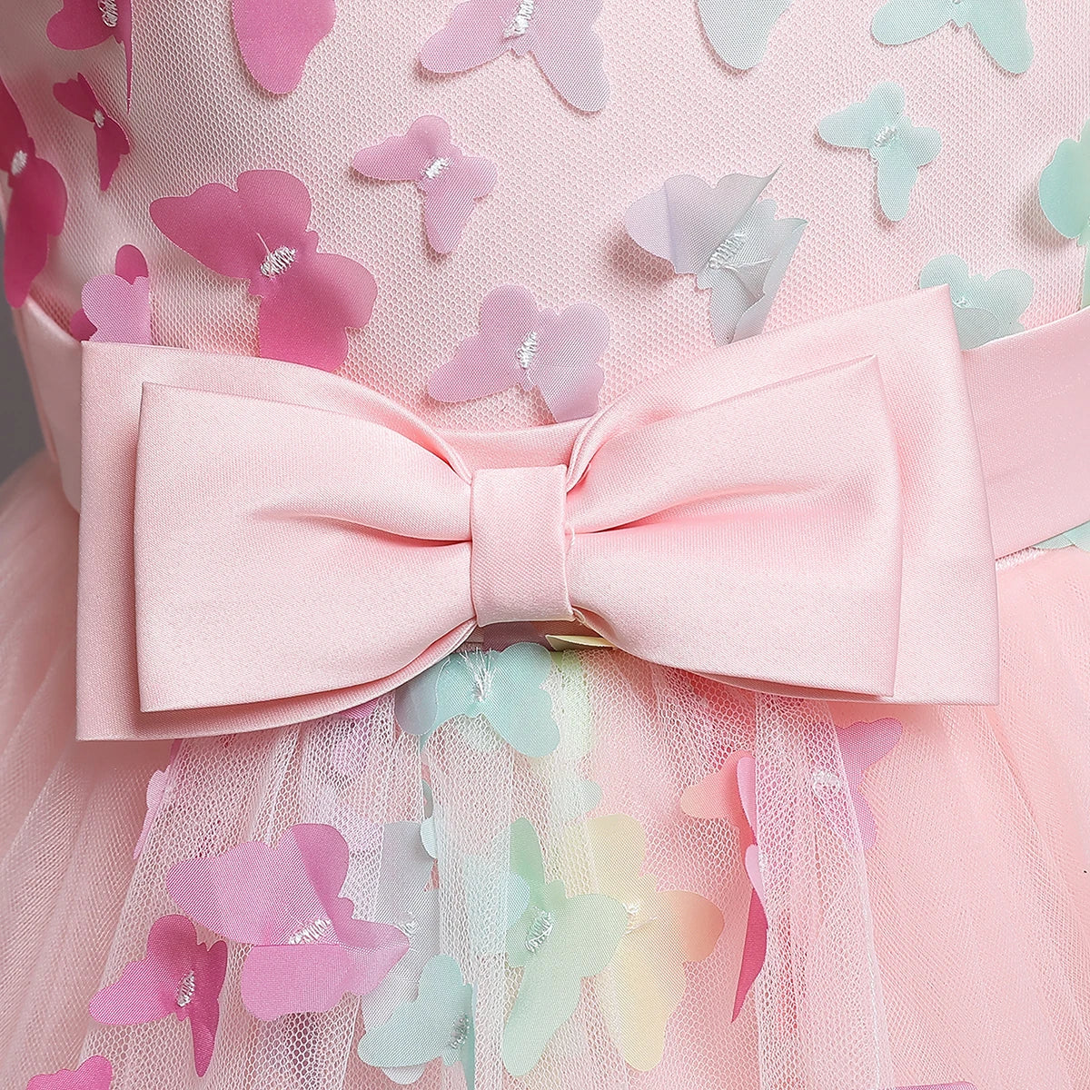 Kids Girls Princess Dress Children's Girls Layered Tulle Tutu Dress Wedding Flower Girl Bridesmaid Show Ball Gown