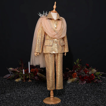 Royal Etiquette Boys Suits For Weddings Luxury Beauty Contest Model Show Catwalk Children's Stage Costumes