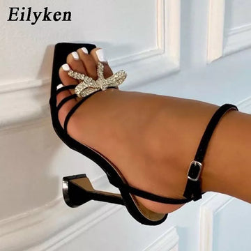 Eilyken Women Shoes Gladiator Sandals Sexy High Heels Sandals Summer Party Dress Buckles Pumps Big size 42