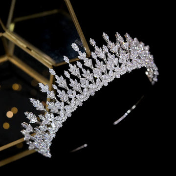 Luxury Bride Tiara Wedding Crowns For Women's Crystal Hair Accessories Unique Floral Elements Kорона Zircon Jewelry