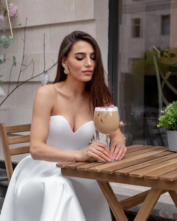 Simple Sweetheart Satin Wedding Dress Short Beach Bridal Gown Knee-Length Vestidos