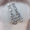 Luxury AAA Zircon Bridal Earrings Cubic Zirconia Wedding - detail view