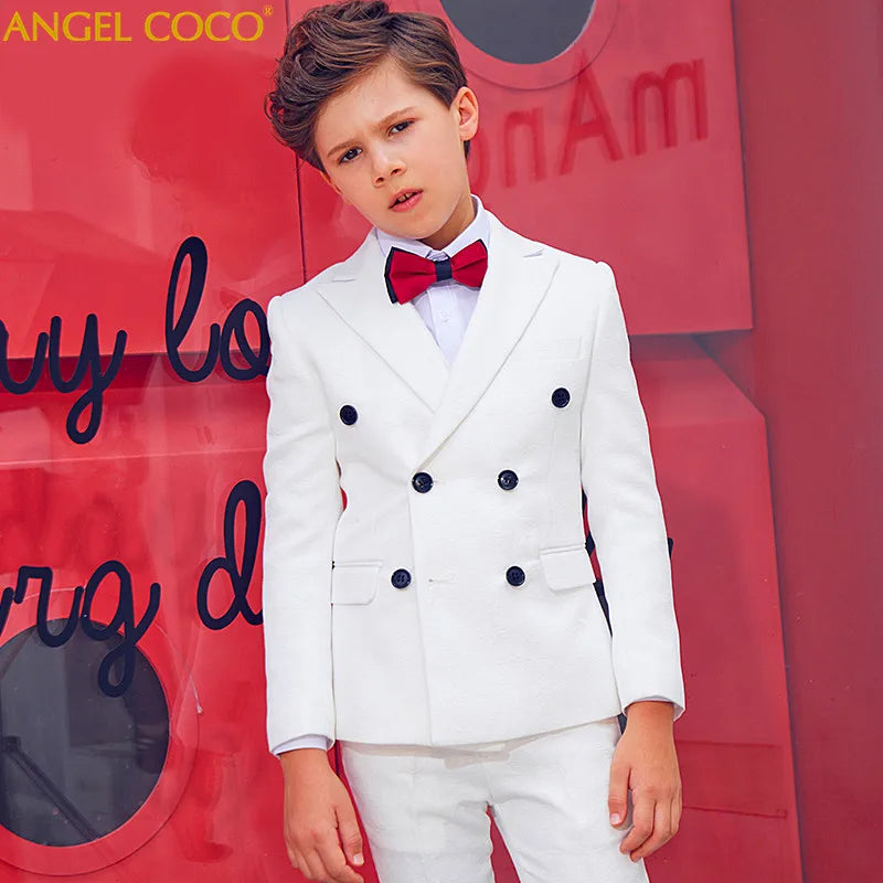 Boys Suits For Weddings Light blue print Blazers For Boys Suit Costume Enfant Garcon Mariage Kinderkleding Jongens Child Tuxedo