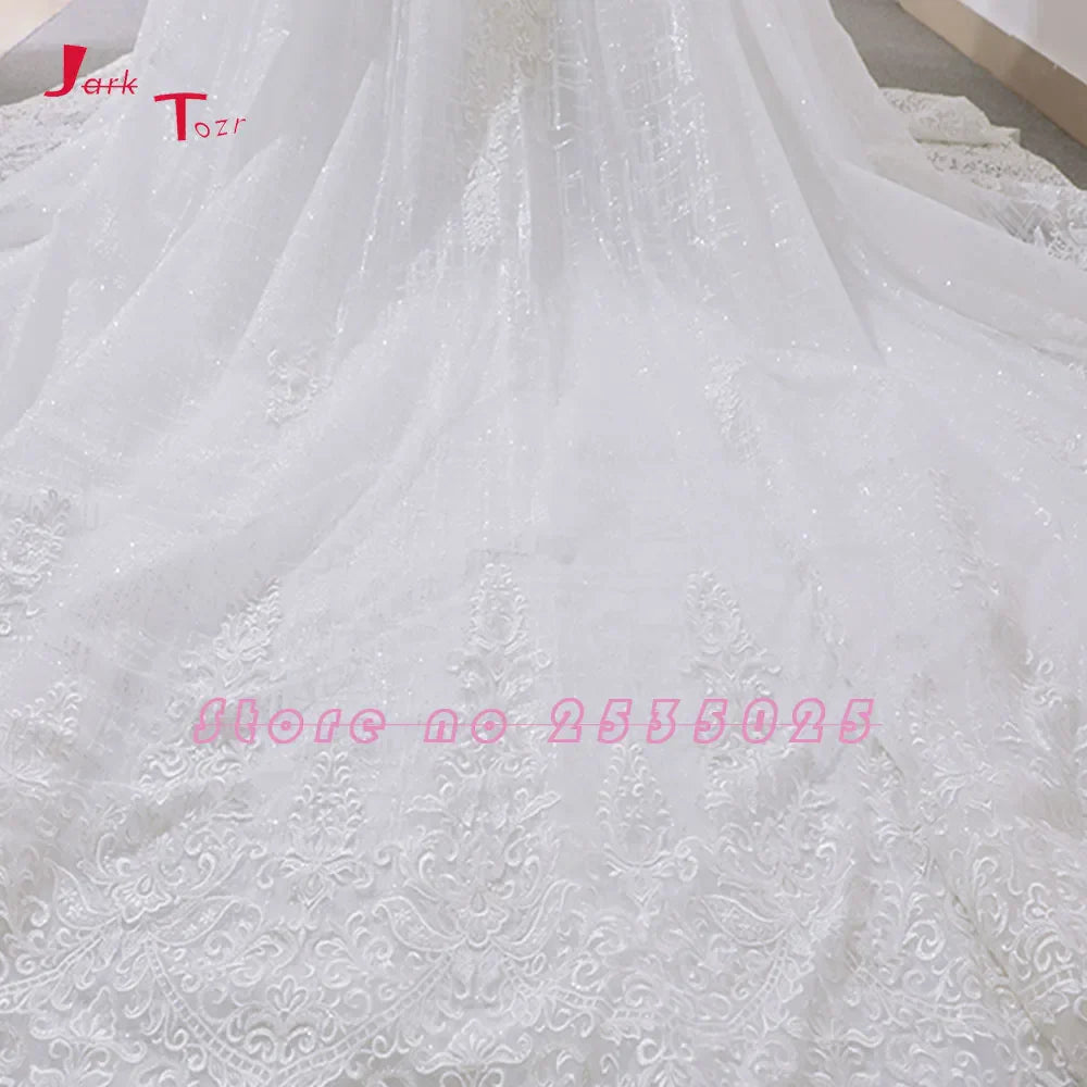 Off The Shoulder Short Sleeve Gorgeous Princess Ball Gown Wedding Dresses Vestidos De Noiva Princesa