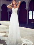 Princess see-through gorgeous romantic custom sexy backless bridal gown back view