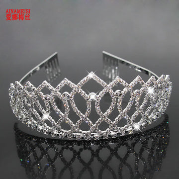 Fashion New Tiaras And Crowns Wedding Hair Accessories Princess Bride Crown Rhinestones Tiara Hair Jewelry Gift