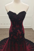 Lace long prom - back
