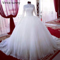 Long sleeve muslim dress - front