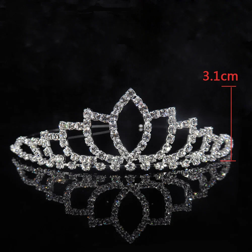 20 Style Kid Cute Princess Tiaras and Crowns Crystal Headband Bridal Crown Wedding Party Accessories Girls Fashion Hair Jewelry