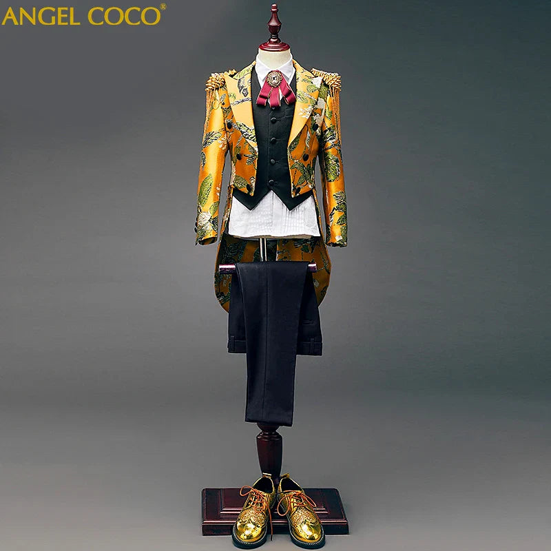 Boys Dress Tuxedo Boys Suits Catwalk Piano Costume Garcon Children Boys Suits For Weddings Boys Prom Suits trajes de comunion