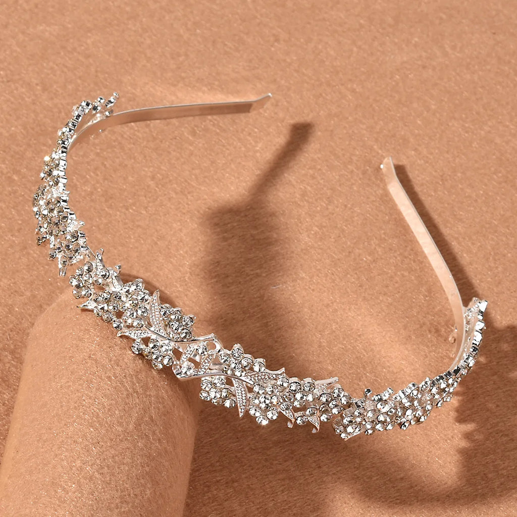 New Popular Bridal Headdress Alloy Bridal Leaf Flower Wedding Headband Crown Headband Crown Headdress Jewelry Gift