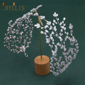 A253 Zirconia Wedding Headband Princess Crown Hairband Women Tiaras Pageant Crowns Hair Accessories Jewelry Bridal Headwear
