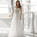 Sweetheart glitter tulle strapless corset sleeveless A-line elegant bridal gown size chart 1
