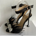 Additional size reference chart for feather goblet heel luxury satin sandals