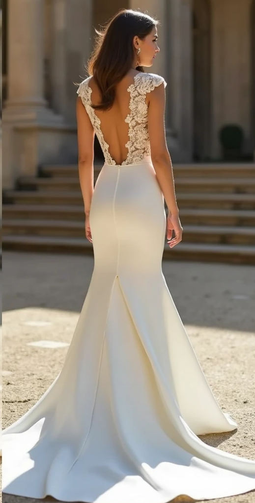 Ethereal Glamour – Lace & Satin Mermaid Wedding Dress | مجموعة فساتين زفاف 2025 | Colección de Vestidos de Novia 2025 | Collection de Robes de Mariée 2025