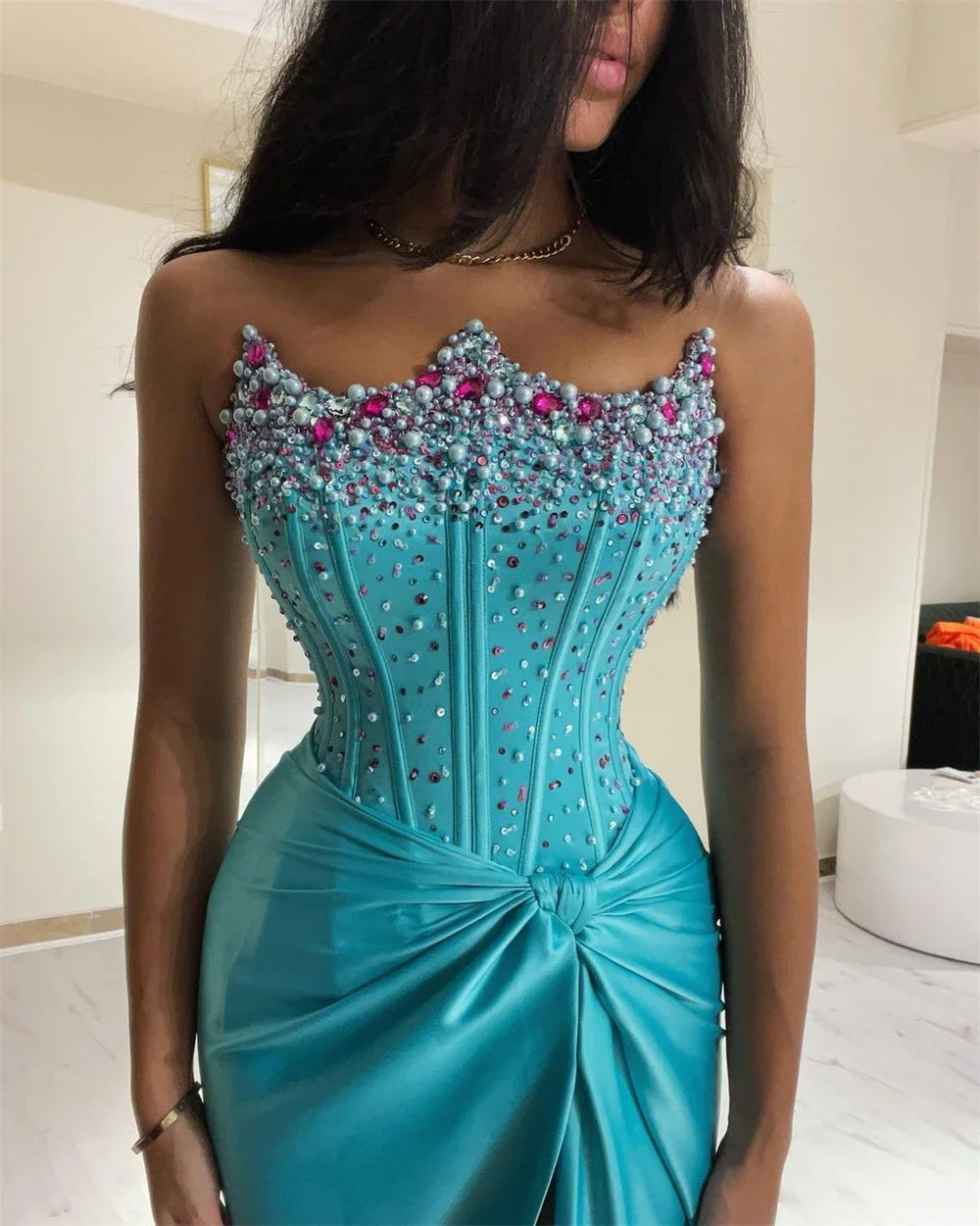 Sparkle satin bridal - back