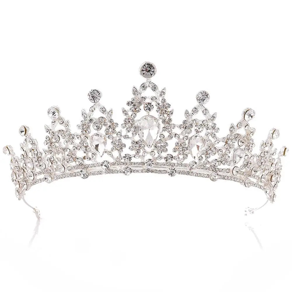Shiny Rhinestone Luxury Wedding Crown Headbands for Hair Woman Brides Tiaras and Headdresses Stylish Versatile Jewelry