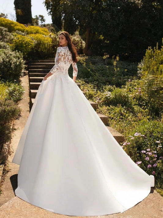 Simple Charming Wedding Dresses With Detachable Suit Sweetheart Satin Bridal Gowns Vintage Vestidos De Novia Customized 2025