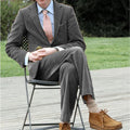 Men 2 piece corduroy casual suit blazer pants additional variant view