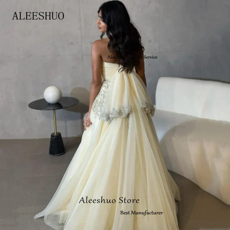 Evening Dress Halter A-Line Sleeveless Beading Sequined Prom Party Gowns Occasion Dress