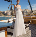 Strapless lace top bridal - back