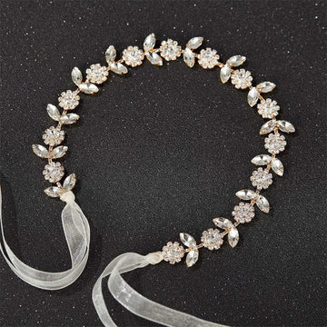 New Crystal Pearl bridal headwear Hair hoop Hair clip Bridesmaid zircon rhinestones hair rattan accessories wedding jewelry