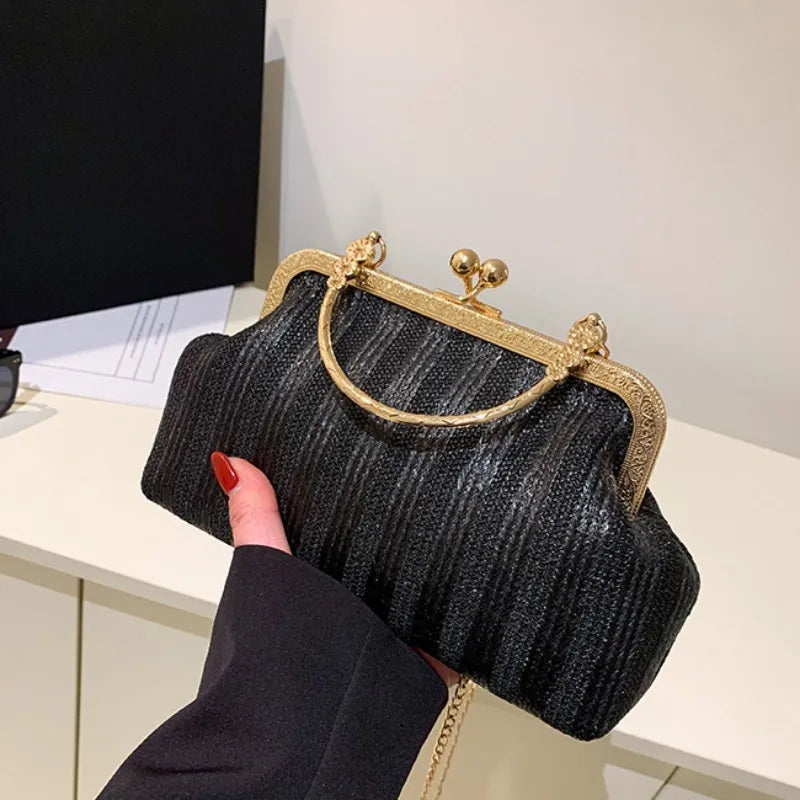 Fashion Women Evening Bag Brand Party Banquet Glitter Bag for Ladies Exquisite Wedding Clutch Handbag Shoulder Bag Chain Bolsas