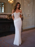 Floor-length wedding gown - side