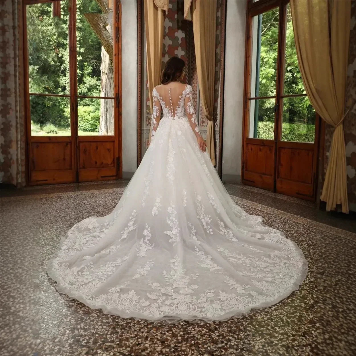 Vintage bride gown - detail shot