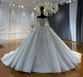 Off-shoulder long sleeve wedding dress – back view – Snowy Bridal