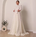 New muslim lace dress - front