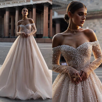 Luxury champagne dress - front