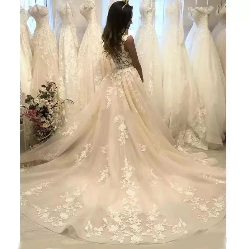 Mermaid Custom Made Wedding Dresses Detachable Train Lace Wedding Gowns 2 In 1 Design 3 Ways to Wear Style Bridal Dress