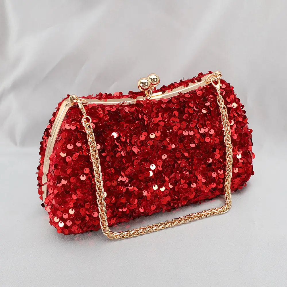 Fashion Gold Diamond Evening Bags Luxury Handbag Elegent Chain Women Shoulder Crossbody Bag Wedding Party Clutch Bags Pouch