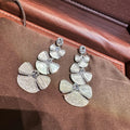 Luxury Long AAA Zircon Bridal Earrings CZ Cubic - close-up