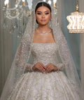 Sequined beaded bridal - side