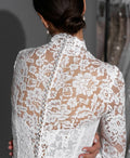 Long sleeves V-neck bridal - back