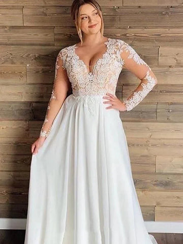 Custom Sexy Elegant V-Neck Lace Embellished Top Silk Lower Backless Design Princess Wedding Dress for Women