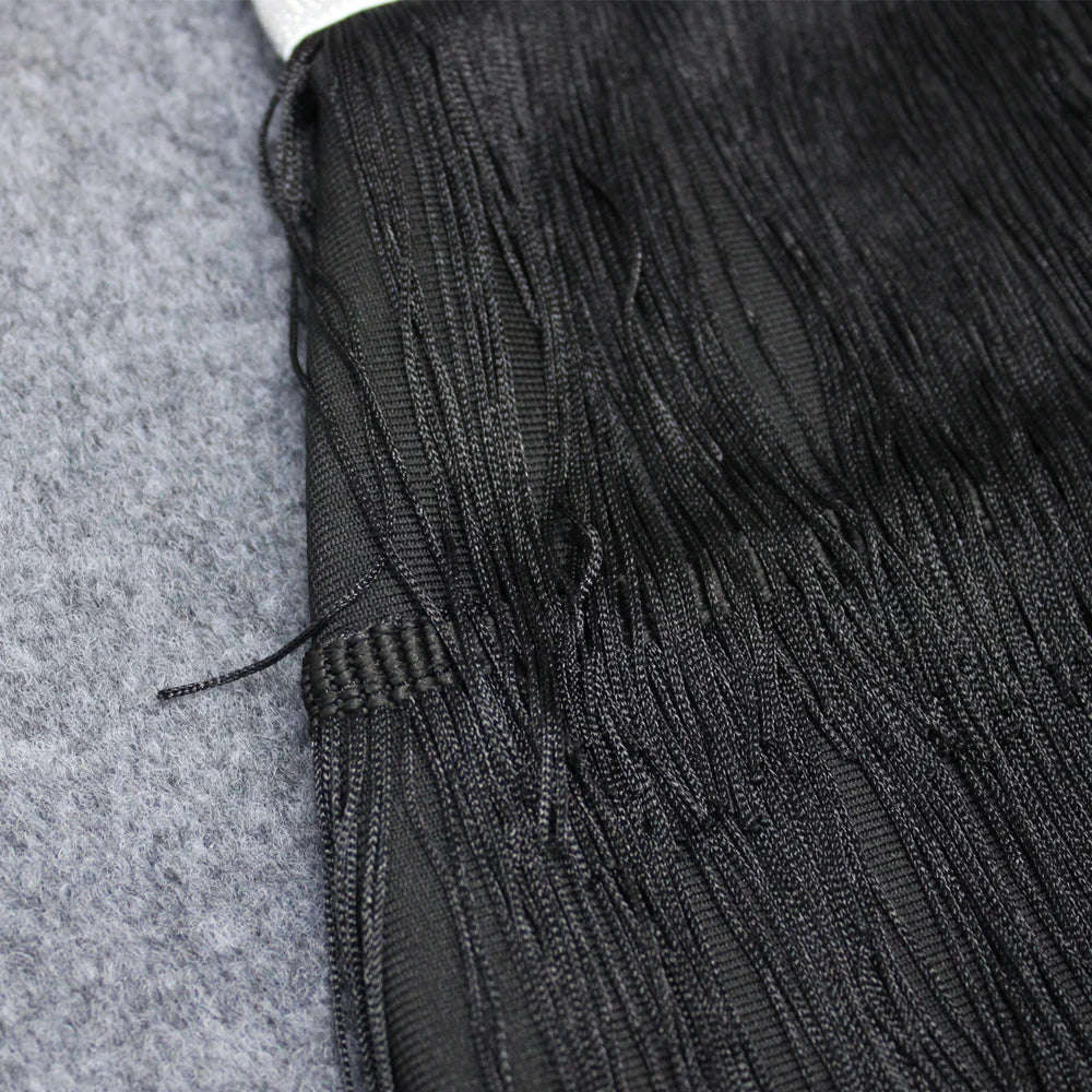 Club celebrity mini bandage tassel sleeveless spaghetti strap sexy summer evening party dress close-up