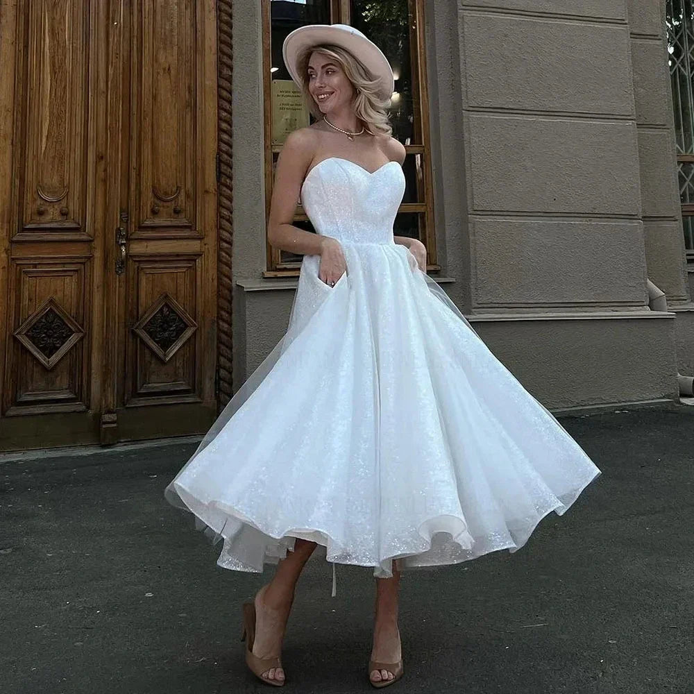 Bride party gown - side angle
