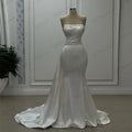Gorgeous women's mermaid bridal dress sexy sleeveless princess wedding dress formal beach party bride gown