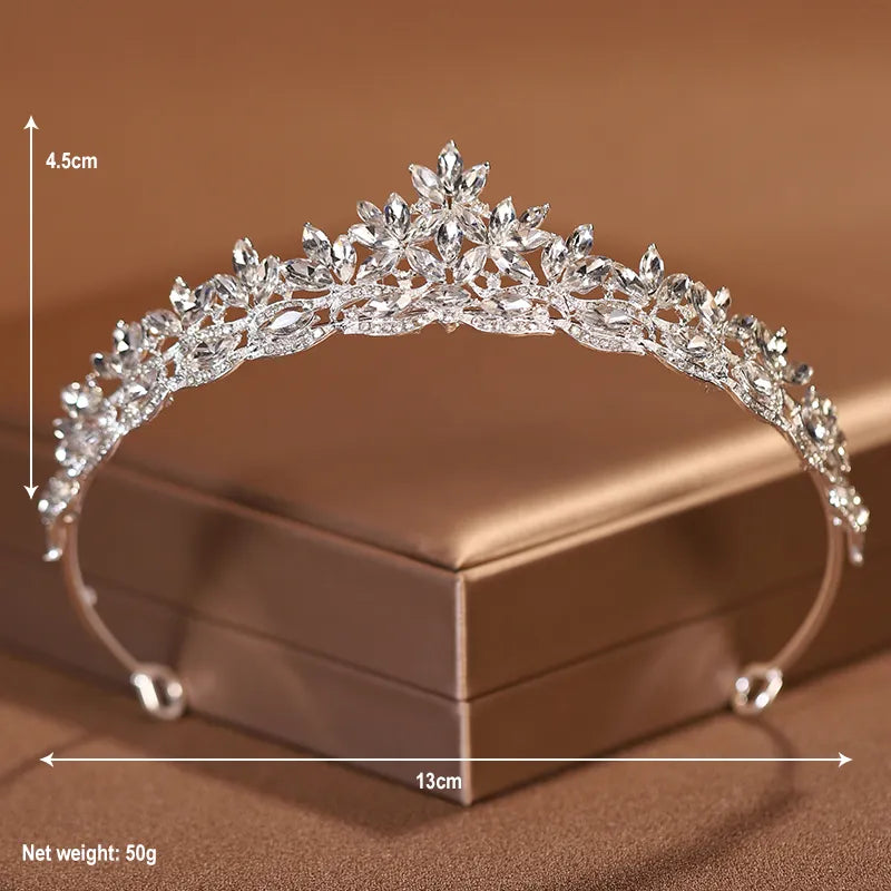 Baroque Classic Crown Wedding Bride Simple Hair Accessories Sweet for Women