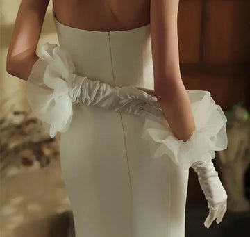 White Bridal Gloves Vintage Long Wristband Wedding Glove For Women Girl Gift Party Dinner Dress Jewelry Bride Accessories