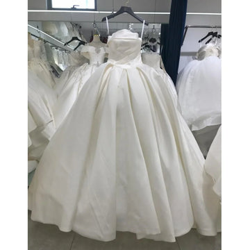Kisswhite Love Collection Customized Satin Ball Gown Modest Princess Big Train Bridal Dresses
